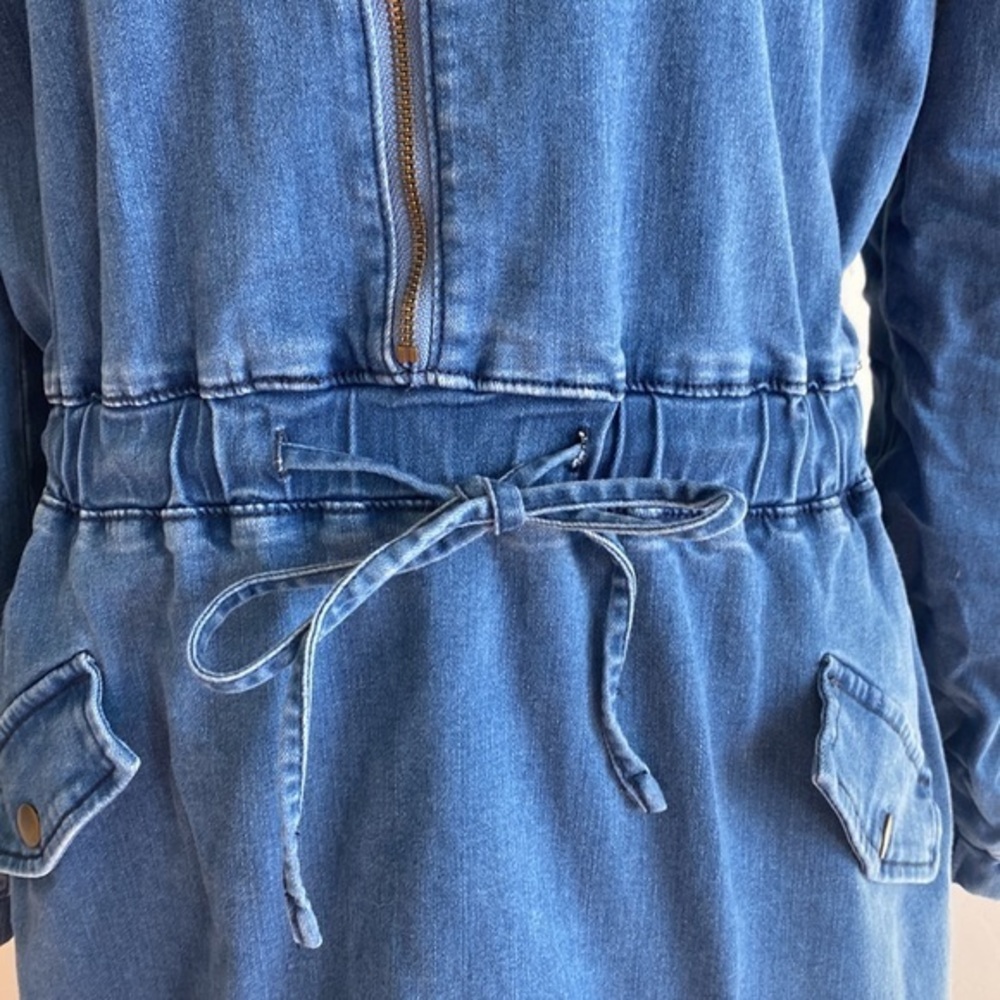 Soho jeans by New York and company womenβs mediumβ utility denim dress - Picture 4 of 9